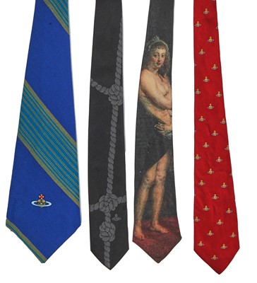 Lot 69 - Four Vivienne Westwood men's ties, 1980s-90s