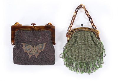 Lot 88 - Twelve beaded purses, mostly with celluloid...