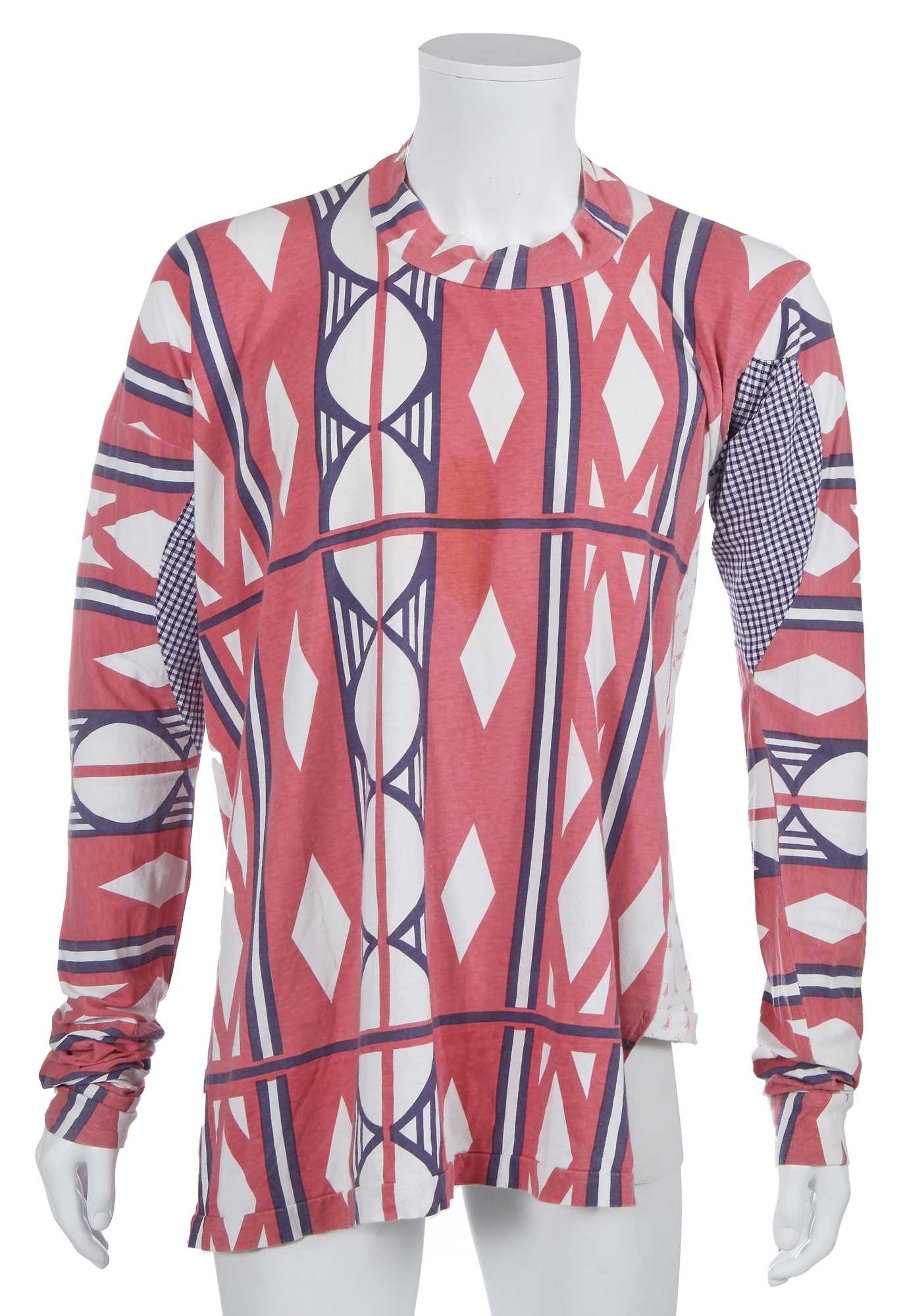 Lot 43 - A Vivienne Westwood Navajo-print cotton jersey shirt, circa 1990