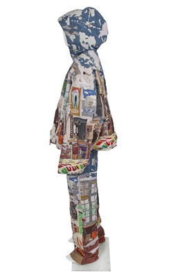 Lot 7 - A fine Louis Vuitton by Colm Dillane men's patchwork cotton 'Teenage Bedroom' ensemble, possibly the showpiece, Autumn-Winter 2023-24