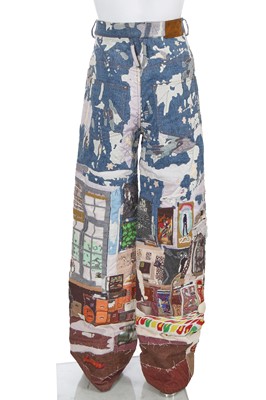 Lot 7 - A fine Louis Vuitton by Colm Dillane men's patchwork cotton 'Teenage Bedroom' ensemble, possibly the showpiece, Autumn-Winter 2023-24