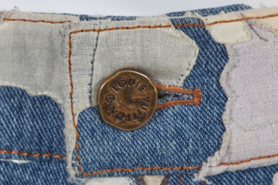 Lot 7 - A fine Louis Vuitton by Colm Dillane men's patchwork cotton 'Teenage Bedroom' ensemble, possibly the showpiece, Autumn-Winter 2023-24