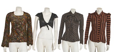 Lot 670 - A group of Biba tops, late 1960s-early 1970s