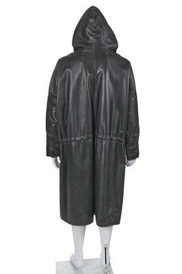 Lot 149 - A Marithé + François Girbaud men's black leather coat, 1980s