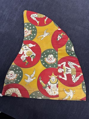 Lot 163 - A printed cotton clown costume, 1920s