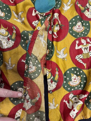 Lot 163 - A printed cotton clown costume, 1920s