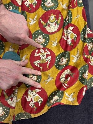 Lot 163 - A printed cotton clown costume, 1920s