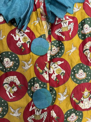 Lot 163 - A printed cotton clown costume, 1920s