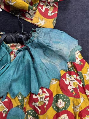 Lot 163 - A printed cotton clown costume, 1920s