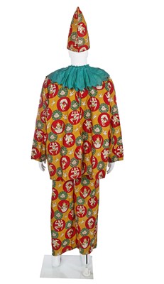 Lot 163 - A printed cotton clown costume, 1920s