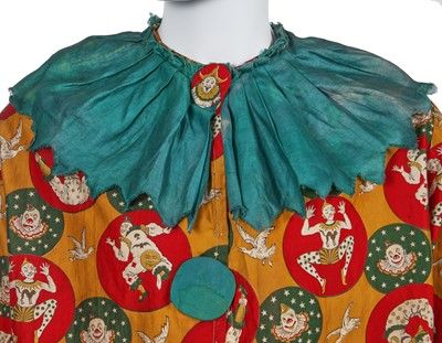 Lot 163 - A printed cotton clown costume, 1920s