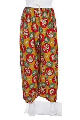 Lot 163 - A printed cotton clown costume, 1920s