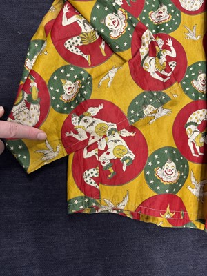 Lot 163 - A printed cotton clown costume, 1920s