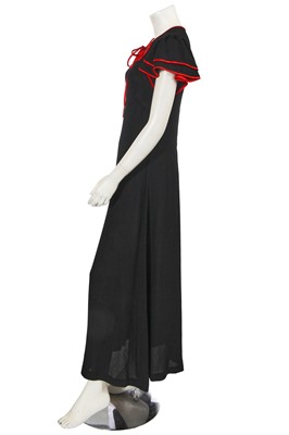 Lot 658 - An Ossie Clark for Radley black and red moss crêpe dress, circa 1972