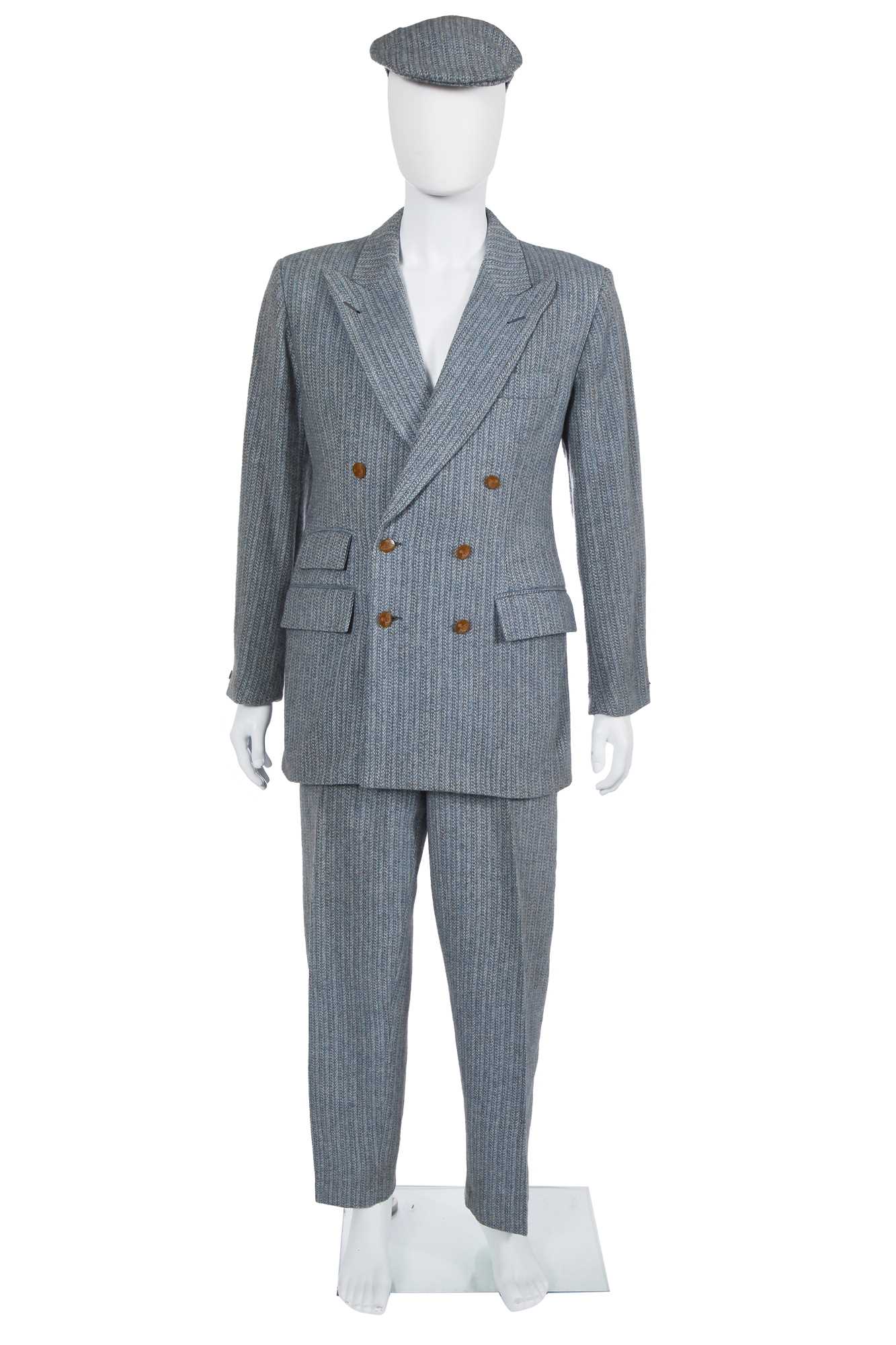 Lot 68 - A Vivienne Westwood men's blue tweed ensemble, 'Time Machine' collection, Autumn-Winter 1988-89
