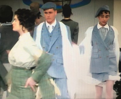 Lot 68 - A Vivienne Westwood men's blue tweed ensemble, 'Time Machine' collection, Autumn-Winter 1988-89