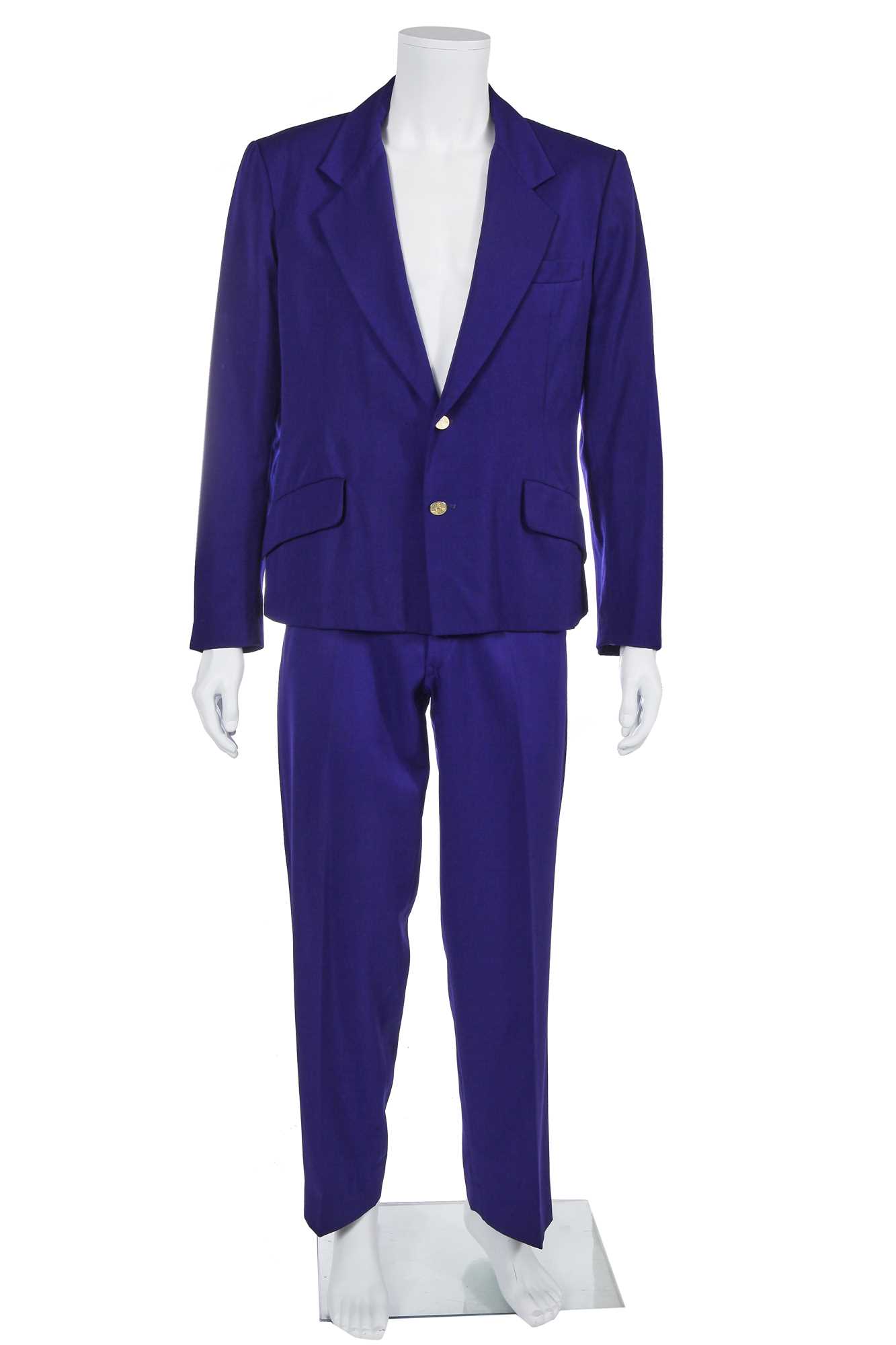 Lot 71 - A Vivienne Westwood men's purple wool suit, 'Pagan V' collection, Spring-Summer 1990
