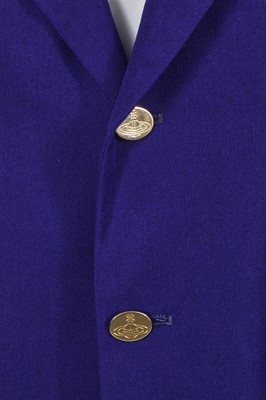 Lot 71 - A Vivienne Westwood men's purple wool suit, 'Pagan V' collection, Spring-Summer 1990