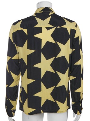 Lot 66 - A Vivienne Westwood black and yellow star print viscose shirt, 'Mini Crini' collection, Spring-Summer 1986
