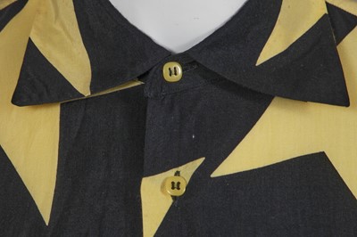 Lot 66 - A Vivienne Westwood black and yellow star print viscose shirt, 'Mini Crini' collection, Spring-Summer 1986