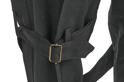 Lot 35 - A pair of Vivienne Westwood men's black wool bondage trousers, circa 1990