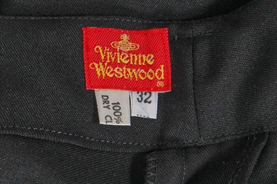 Lot 35 - A pair of Vivienne Westwood men's black wool bondage trousers, circa 1990
