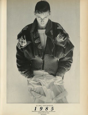 Lot 64 - A Vivienne Westwood 'Clint Eastwood' blue bomber jacket, late 1980s-1990s