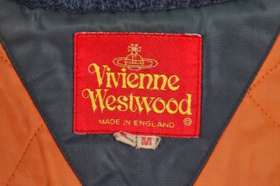 Lot 64 - A Vivienne Westwood 'Clint Eastwood' blue bomber jacket, late 1980s-1990s