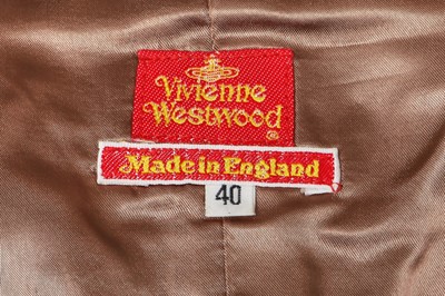 Lot 70 - A Vivienne Westwood men's red, white and black tattersall tweed waistcoat, 'Time Machine' collection, Autumn-Winter 1988-89