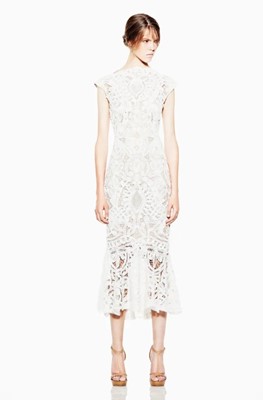 Lot 315 - An Alexander McQueen by Sarah Burton cream crochet lace dress, Resort 2012
