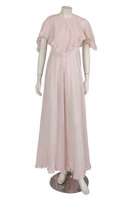 Lot 712 - A Christian Dior Belgium pink cotton nightgown, 1960s