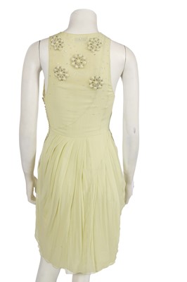 Lot 359 - A Christian Dior by John Galliano chartreuse chiffon dress, circa 2007