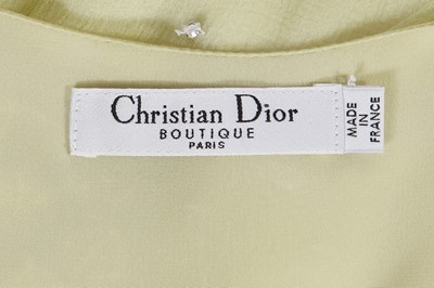 Lot 359 - A Christian Dior by John Galliano chartreuse chiffon dress, circa 2007