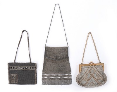 Lot 92 - A group of mostly silver plated evening bags,...