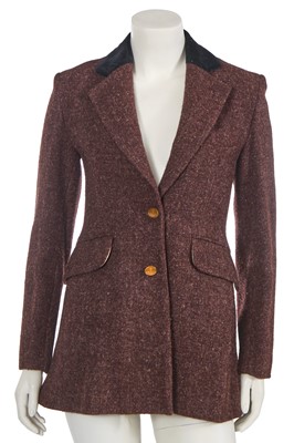Lot 589 - A Vivienne Westwood brown Harris tweed 'Saville' jacket, circa 1989