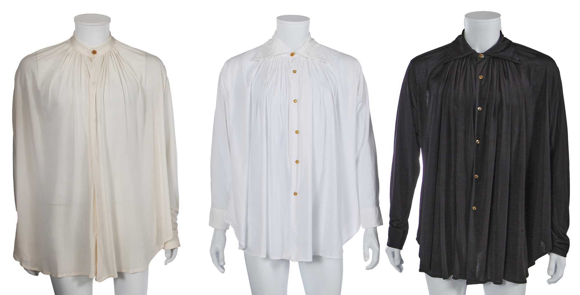 Lot 72 - Three Vivienne Westwood men's 18th-century inspired shirts, late 1980s-early 1990s