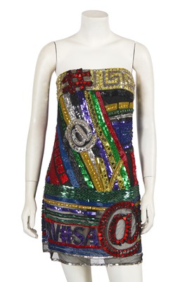 Lot 105 - A Versace by Donatella Versace embellished mini dress, Autumn-Winter 2015-16