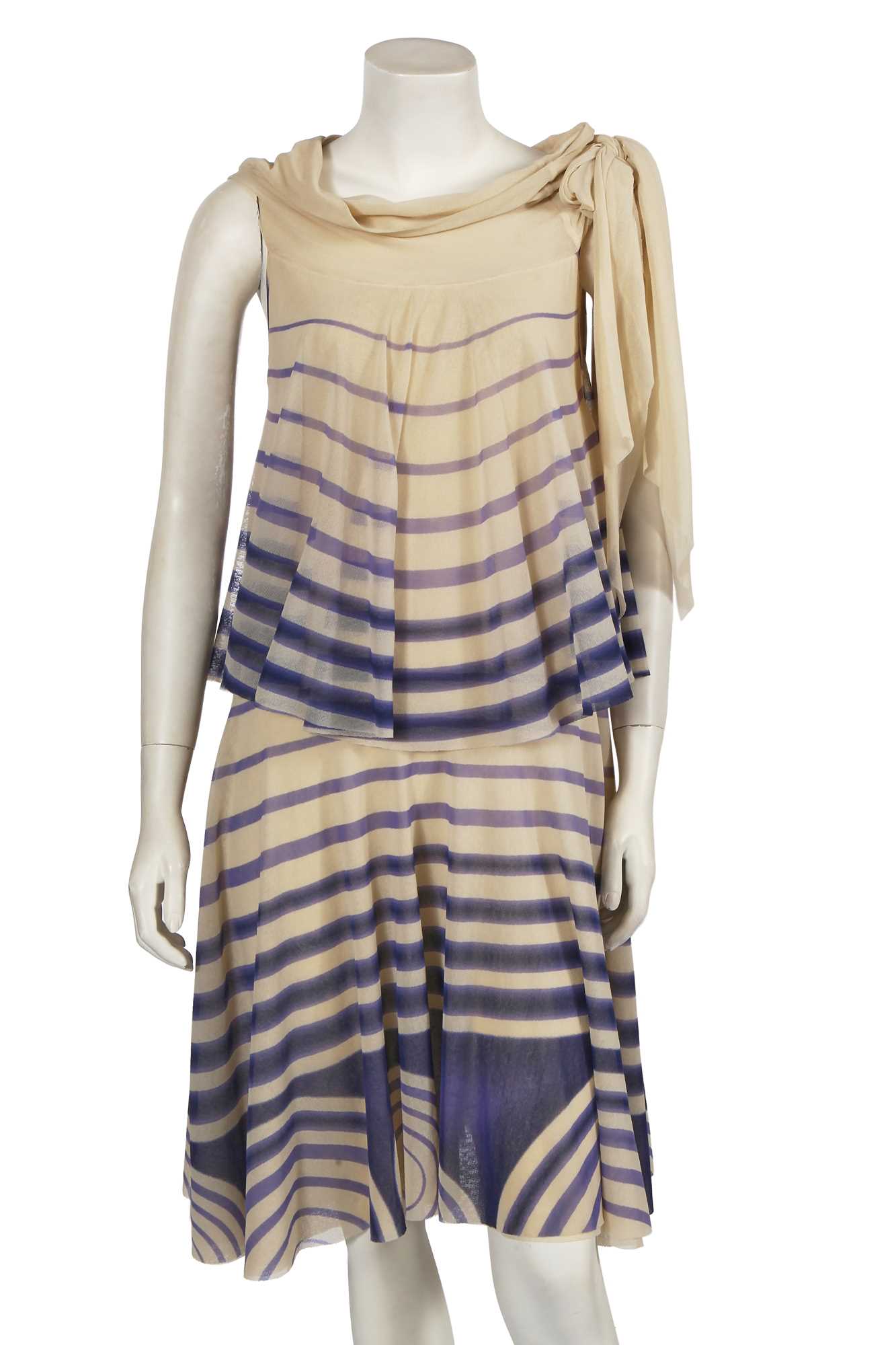 Lot 356 - A Jean Paul Gaultier knit Breton stripe dress, circa 2000