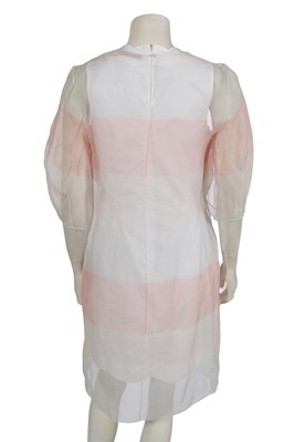 Lot 328 - A Christian Dior by Raf Simons peach and white cotton and silk dress, Spring-Summer 2016