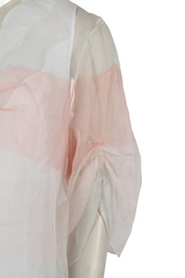 Lot 328 - A Christian Dior by Raf Simons peach and white cotton and silk dress, Spring-Summer 2016