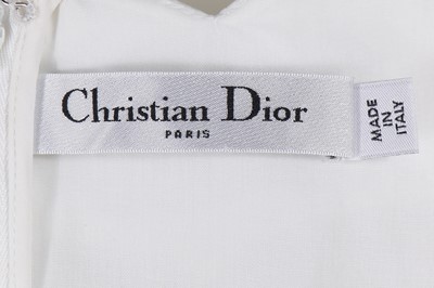 Lot 328 - A Christian Dior by Raf Simons peach and white cotton and silk dress, Spring-Summer 2016