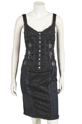 Lot 391 - A Dolce & Gabbana black 'bondage' dress, circa 2004