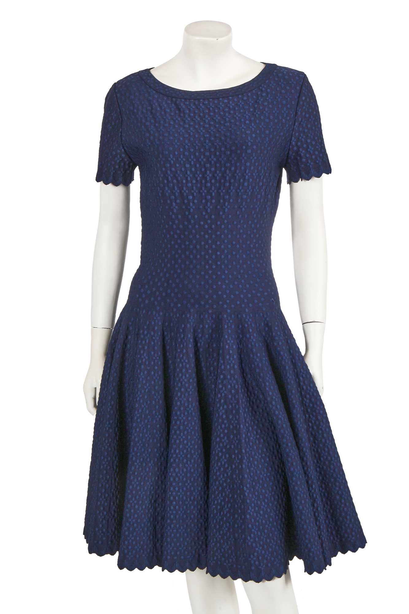 Lot 331 - An Alaïa navy blue viscose blend dress, 2010s