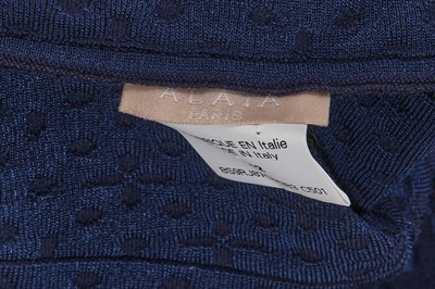 Lot 331 - An Alaïa navy blue viscose blend dress, 2010s