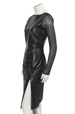Lot 325 - An Emilio Pucci by Peter Dundas black leather and silk dress, Autumn-Winter 2012-13