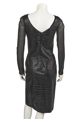 Lot 325 - An Emilio Pucci by Peter Dundas black leather and silk dress, Autumn-Winter 2012-13