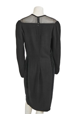 Lot 493 - A Gianni Versace black wool and velvet dress, early 1990s