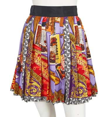 Lot 491 - A Gianni Versace pleated silk mini skirt, 'Freedom! '90' collection, Autumn-Winter 1991-92