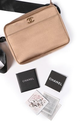 Lot 120 - A Chanel bronze satin evening bag, probably...