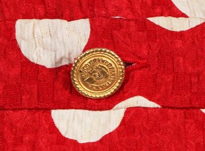 Lot 239 - A Chanel by Karl Lagerfeld red and white polka dot silk dress, Spring-Summer 1987